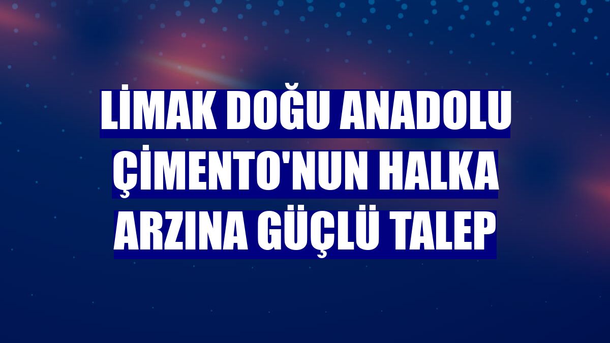 Limak Doğu Anadolu Çimento'nun halka arzına güçlü talep