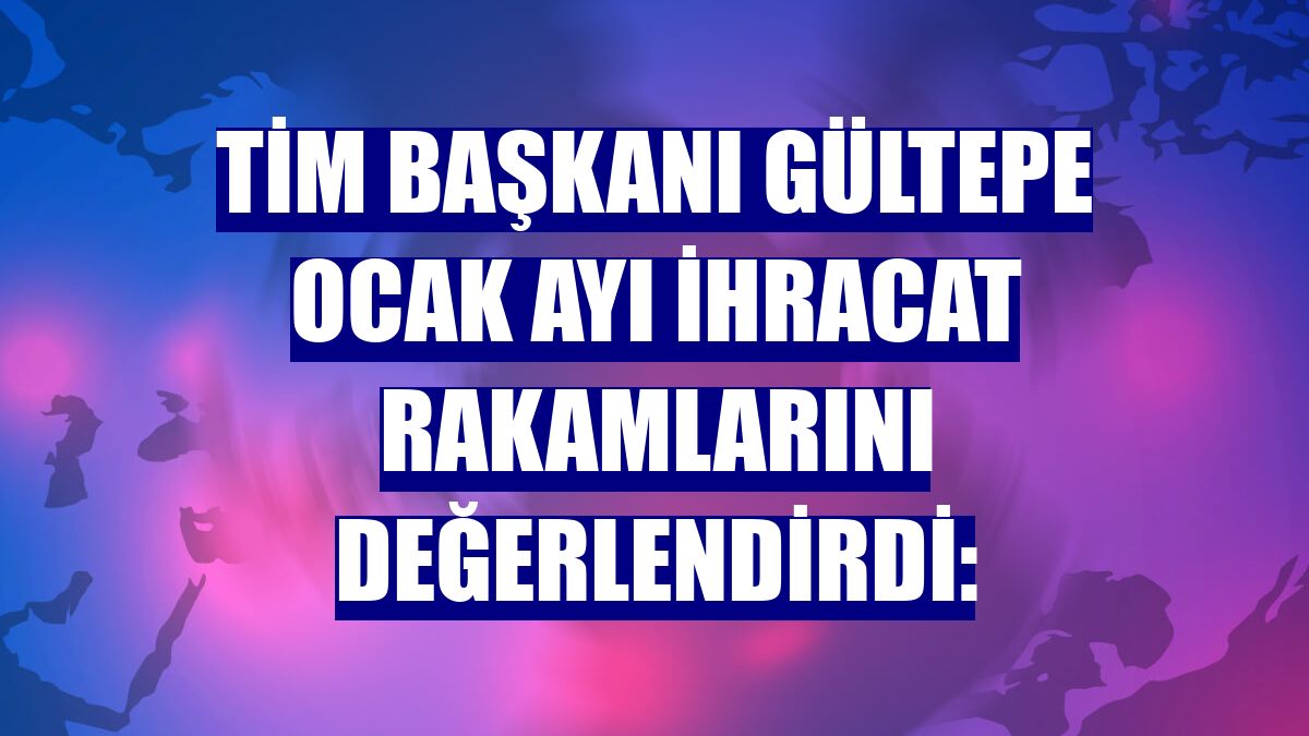 TİM Başkanı Gültepe ocak ayı ihracat rakamlarını değerlendirdi: