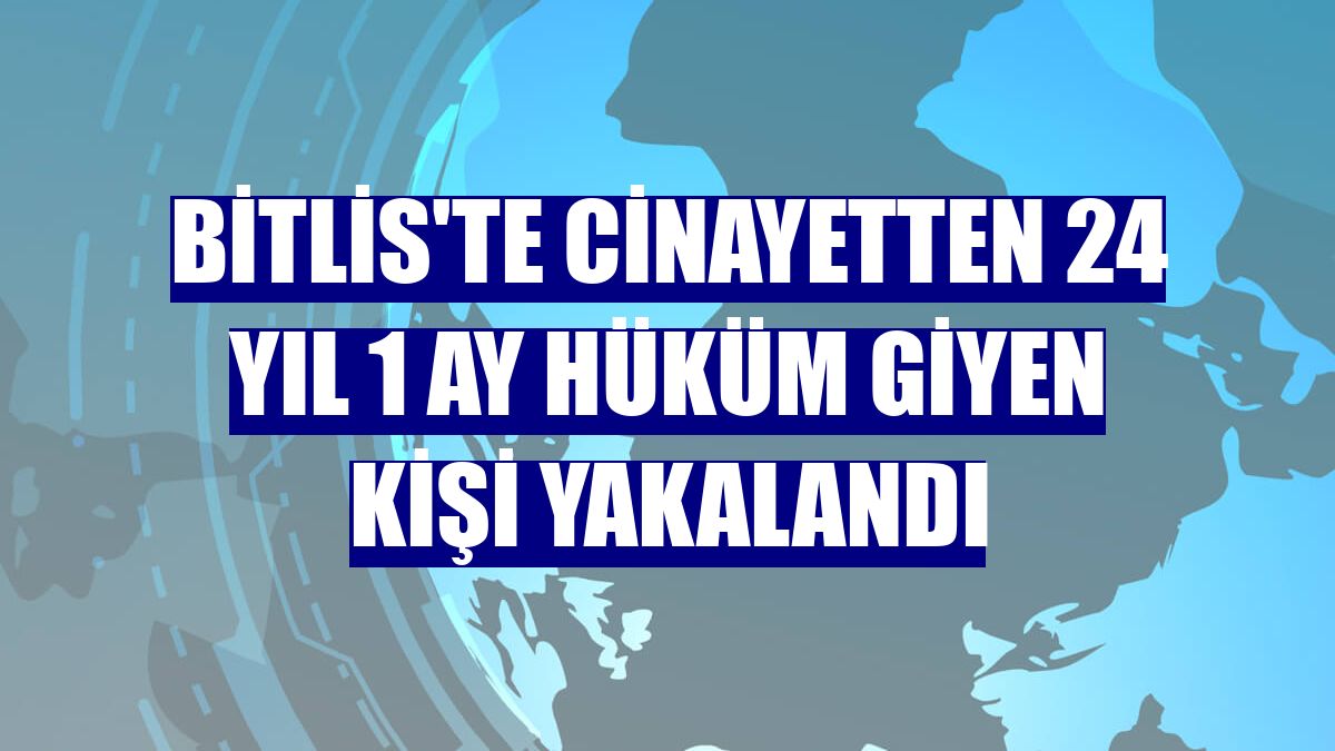 Bitlis'te cinayetten 24 yıl 1 ay hüküm giyen kişi yakalandı
