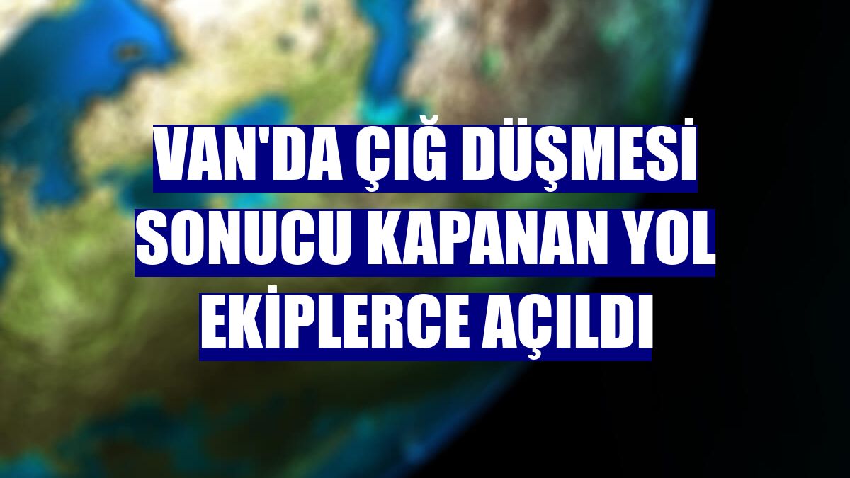 Van'da çığ düşmesi sonucu kapanan yol ekiplerce açıldı