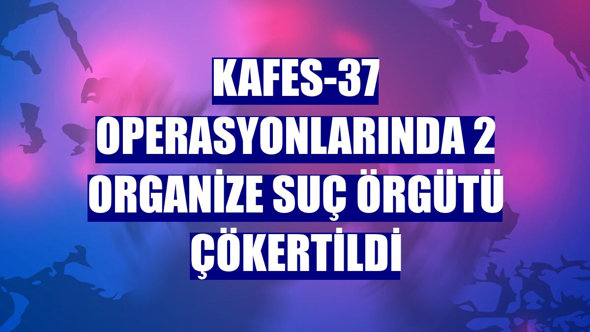Kafes-37 operasyonlarında 2 organize suç örgütü çökertildi