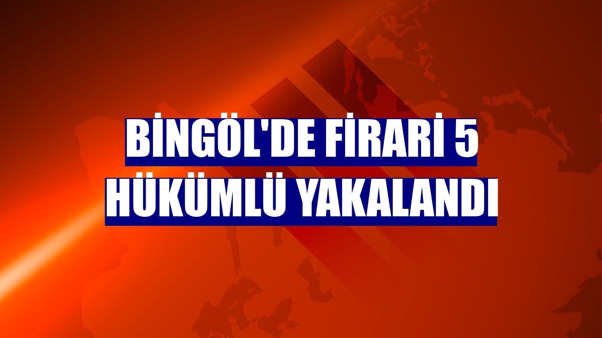 Bingöl'de firari 5 hükümlü yakalandı