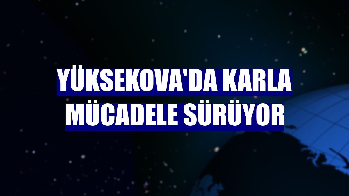 Yüksekova'da karla mücadele sürüyor