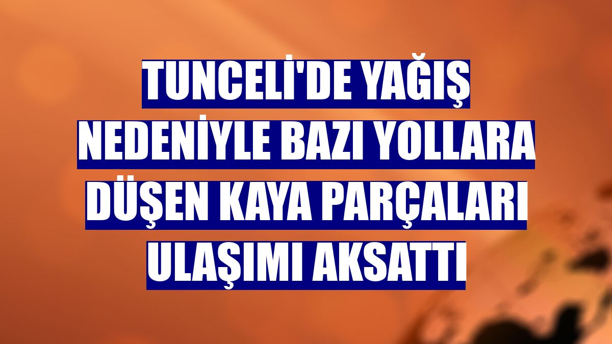 Tunceli'de yağış nedeniyle bazı yollara düşen kaya parçaları ulaşımı aksattı