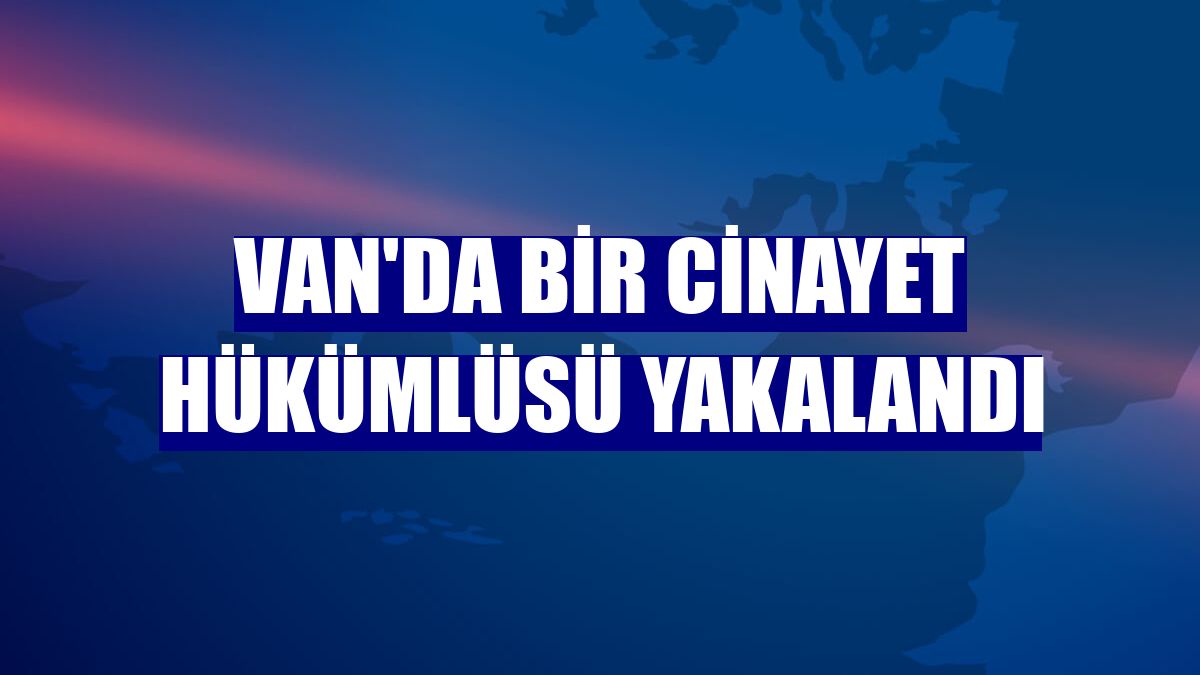 Van'da bir cinayet hükümlüsü yakalandı