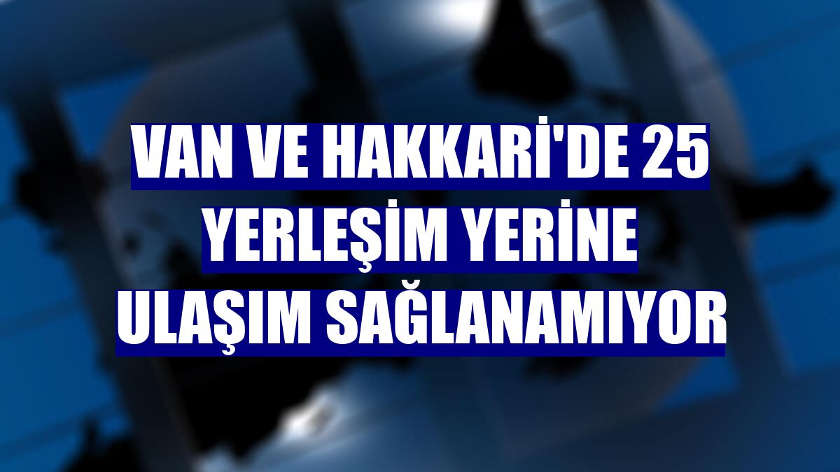 Van ve Hakkari'de 25 yerleşim yerine ulaşım sağlanamıyor