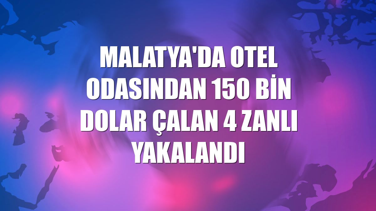 Malatya'da otel odasından 150 bin dolar çalan 4 zanlı yakalandı