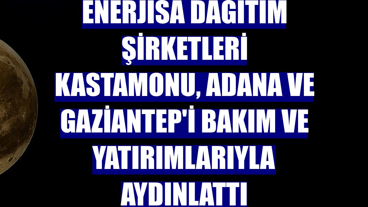 Enerjisa Dağıtım Şirketleri Kastamonu, Adana ve Gaziantep'i bakım ve yatırımlarıyla aydınlattı