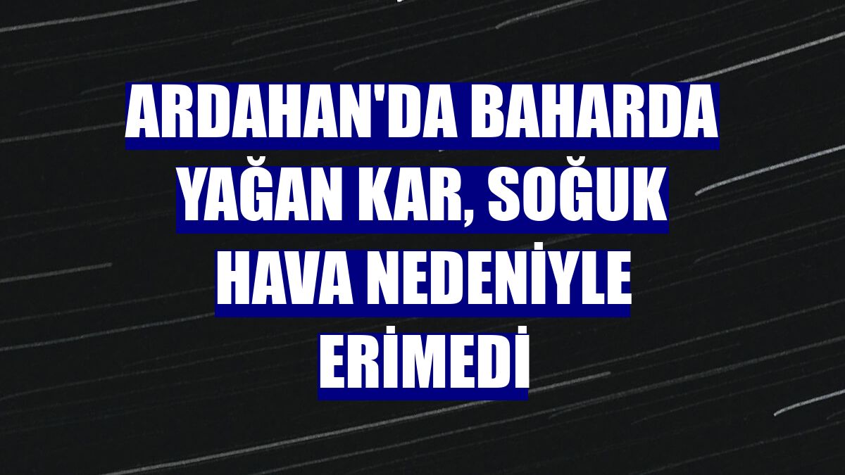 Ardahan'da baharda yağan kar, soğuk hava nedeniyle erimedi