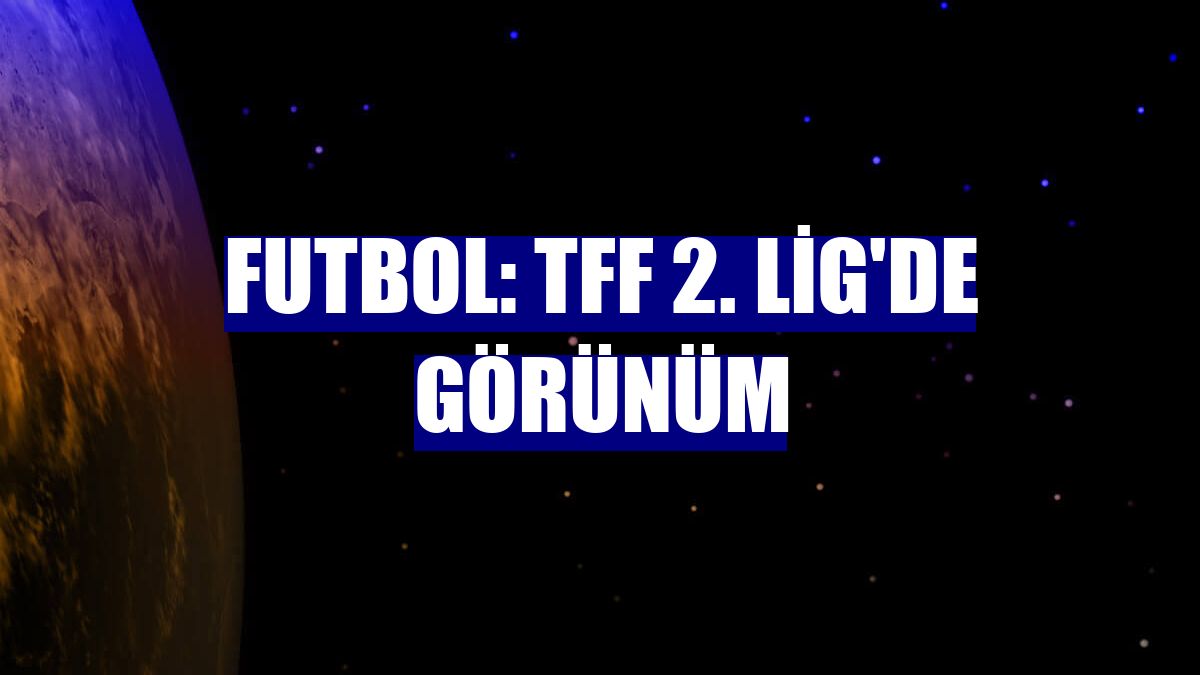 Futbol: TFF 2. Lig'de görünüm