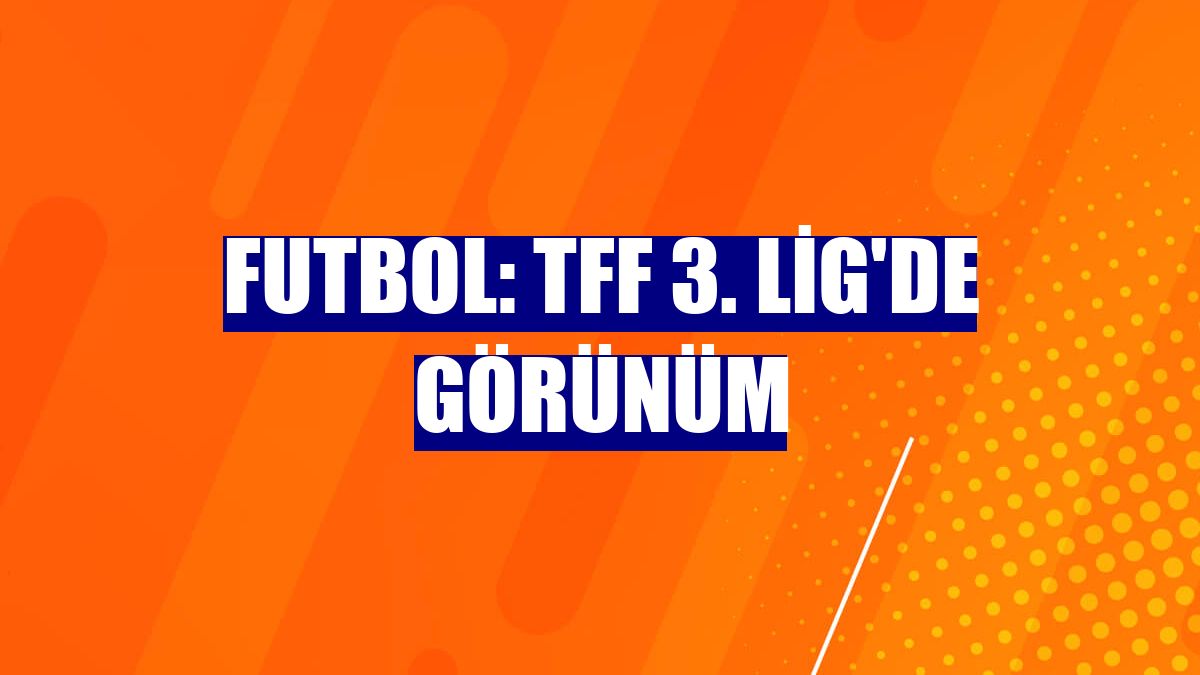 Futbol: TFF 3. Lig'de görünüm