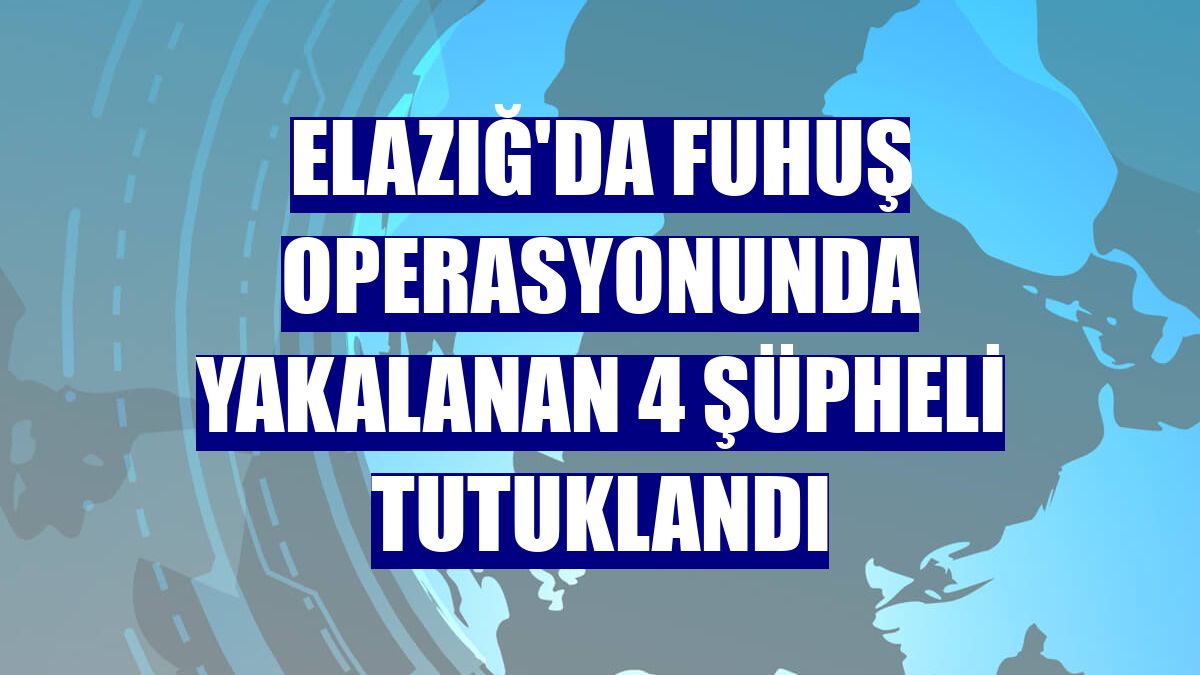 Elazığ'da fuhuş operasyonunda yakalanan 4 şüpheli tutuklandı
