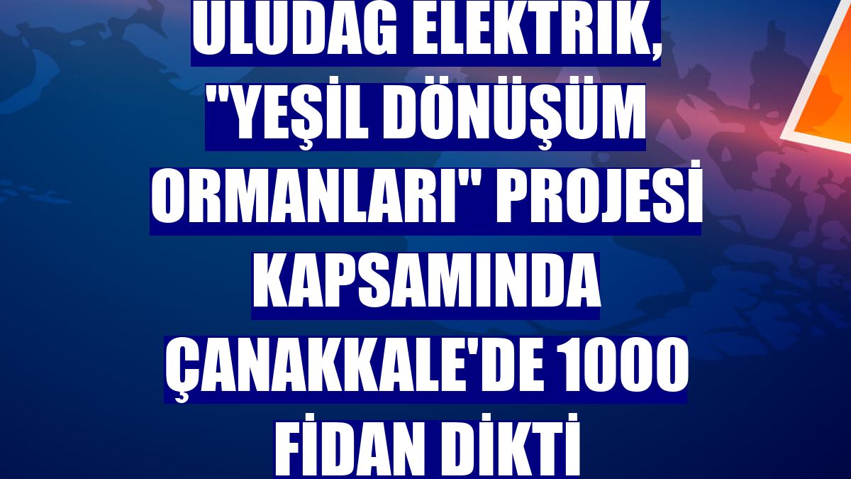 Uludağ Elektrik, 'Yeşil Dönüşüm Ormanları' projesi kapsamında Çanakkale'de 1000 fidan dikti
