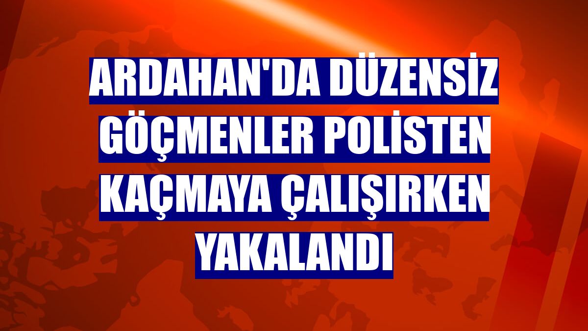 Ardahan'da düzensiz göçmenler polisten kaçmaya çalışırken yakalandı