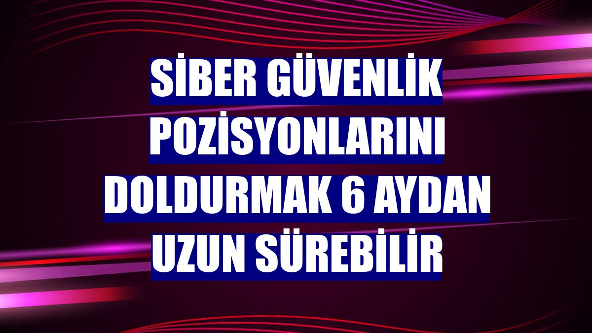 Siber güvenlik pozisyonlarını doldurmak 6 aydan uzun sürebilir