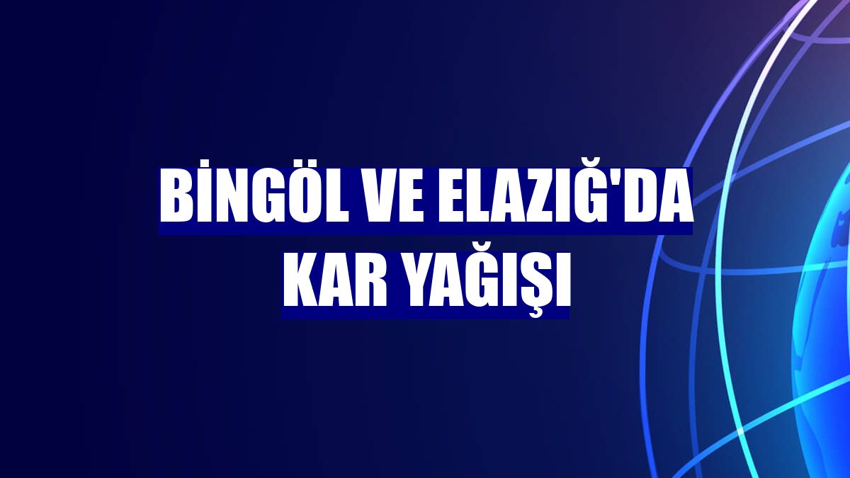 Bingöl ve Elazığ'da kar yağışı
