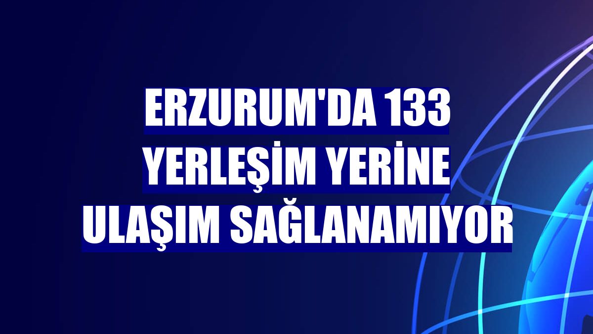 Erzurum'da 133 yerleşim yerine ulaşım sağlanamıyor