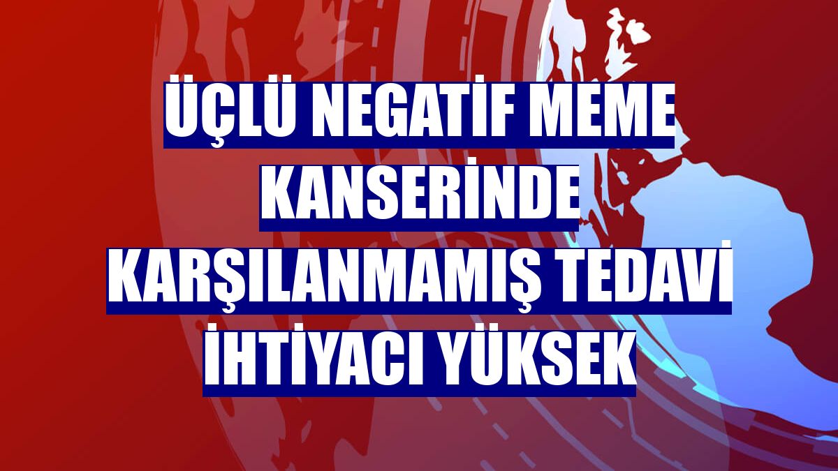 Üçlü negatif meme kanserinde karşılanmamış tedavi ihtiyacı yüksek