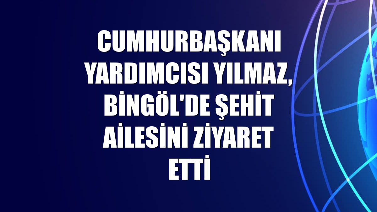 Cumhurbaşkanı Yardımcısı Yılmaz, Bingöl'de şehit ailesini ziyaret etti