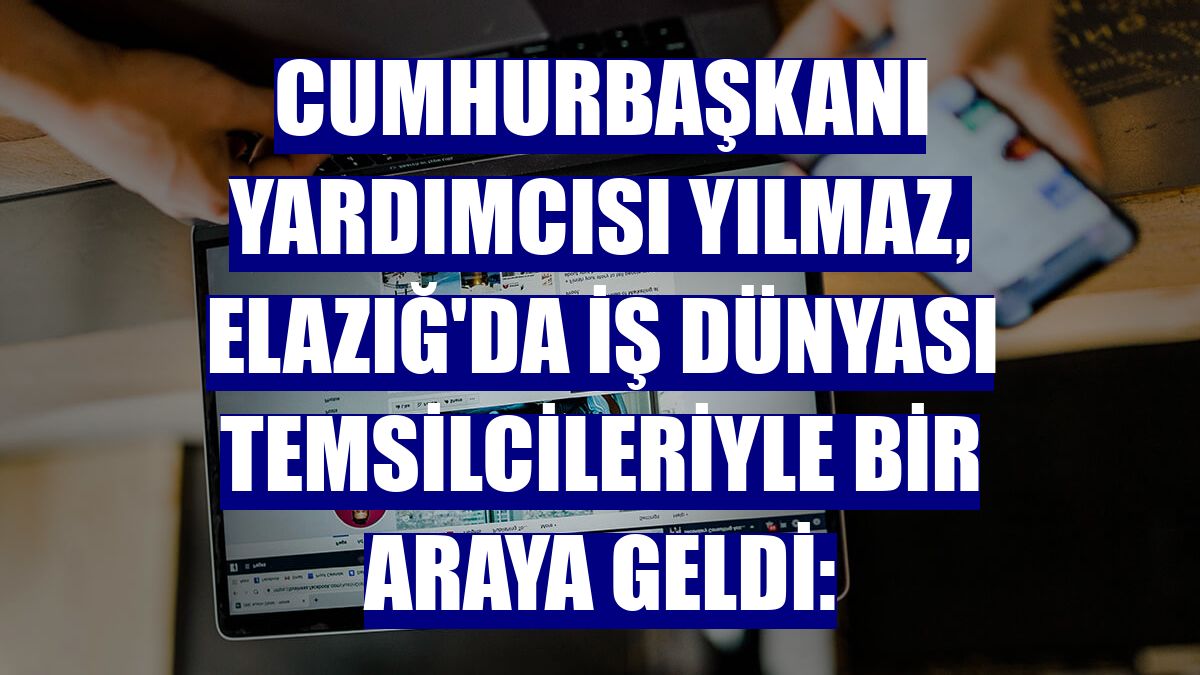 Cumhurbaşkanı Yardımcısı Yılmaz, Elazığ'da iş dünyası temsilcileriyle bir araya geldi: