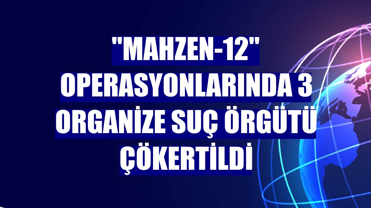 "Mahzen-12" operasyonlarında 3 organize suç örgütü çökertildi
