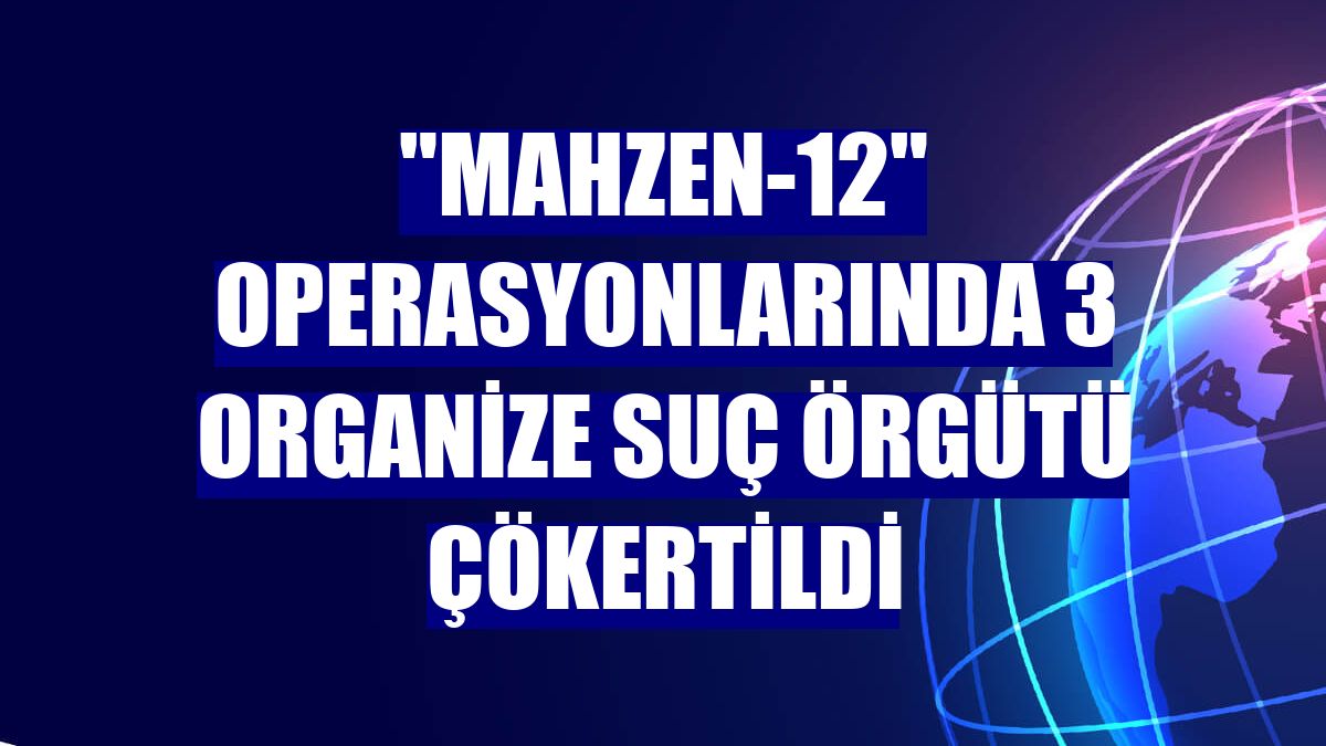 'Mahzen-12' operasyonlarında 3 organize suç örgütü çökertildi