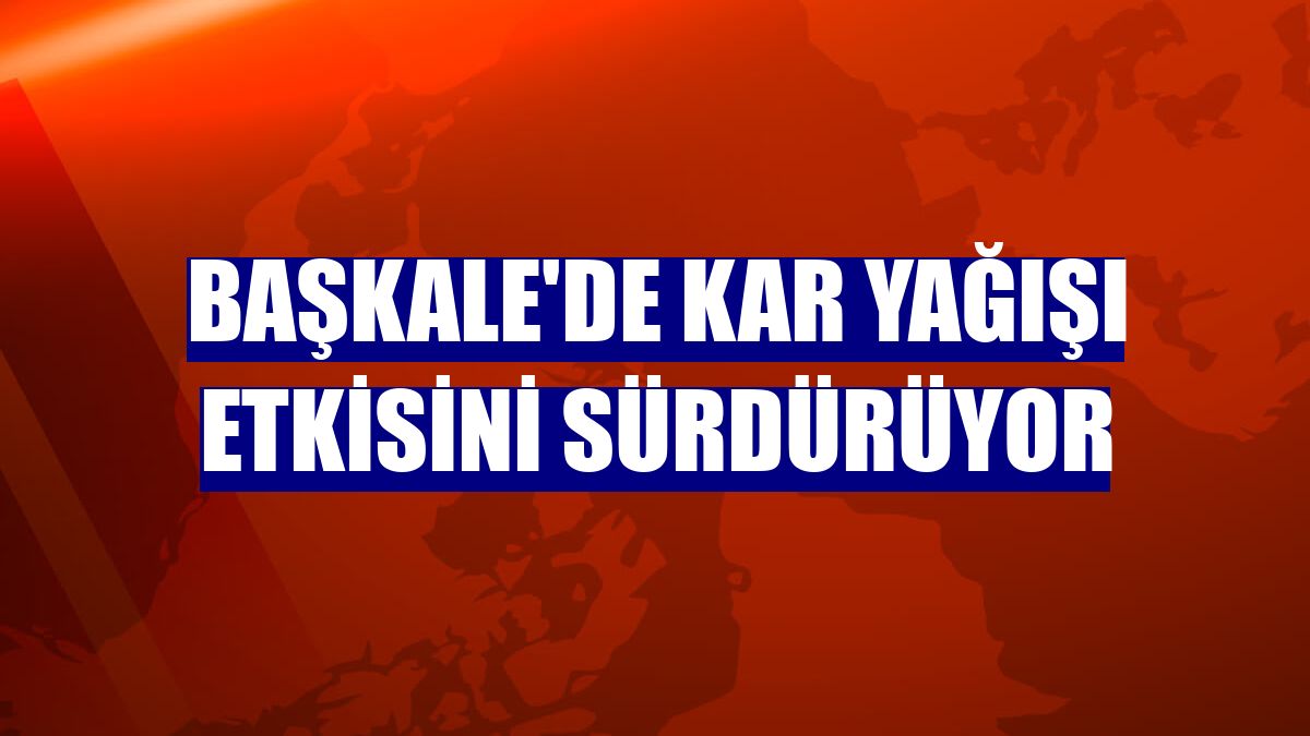 Başkale'de kar yağışı etkisini sürdürüyor
