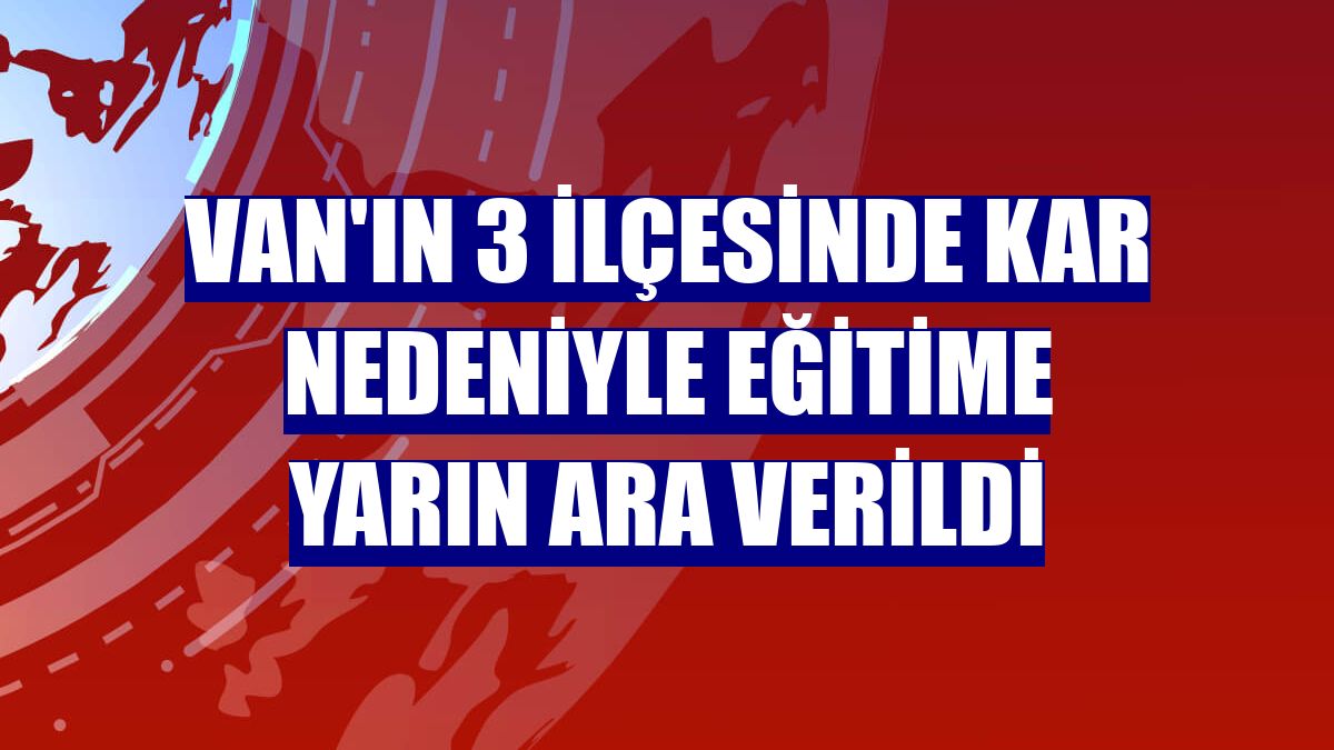 Van'ın 3 ilçesinde kar nedeniyle eğitime yarın ara verildi