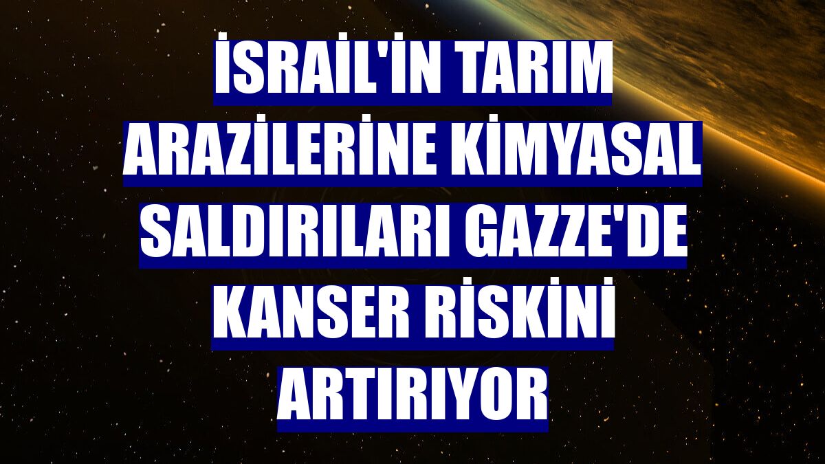 İsrail'in tarım arazilerine kimyasal saldırıları Gazze'de kanser riskini artırıyor
