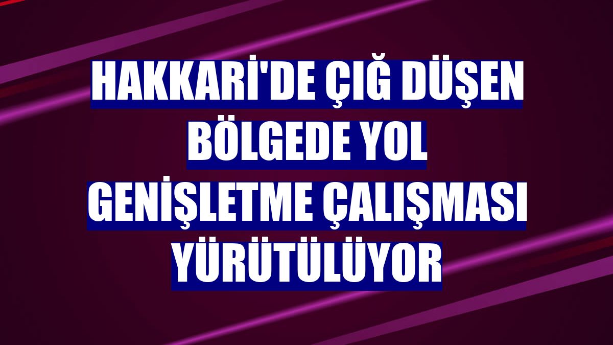 Hakkari'de çığ düşen bölgede yol genişletme çalışması yürütülüyor