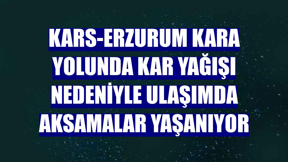Kars-Erzurum kara yolunda kar yağışı nedeniyle ulaşımda aksamalar yaşanıyor
