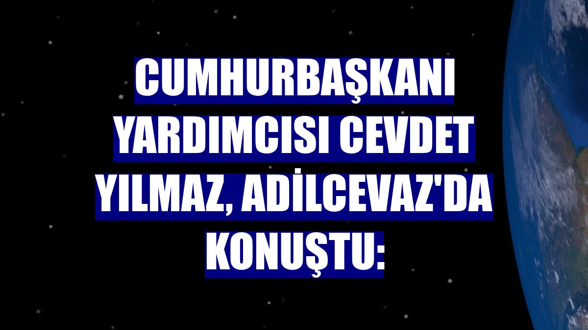 Cumhurbaşkanı Yardımcısı Cevdet Yılmaz, Adilcevaz'da konuştu: