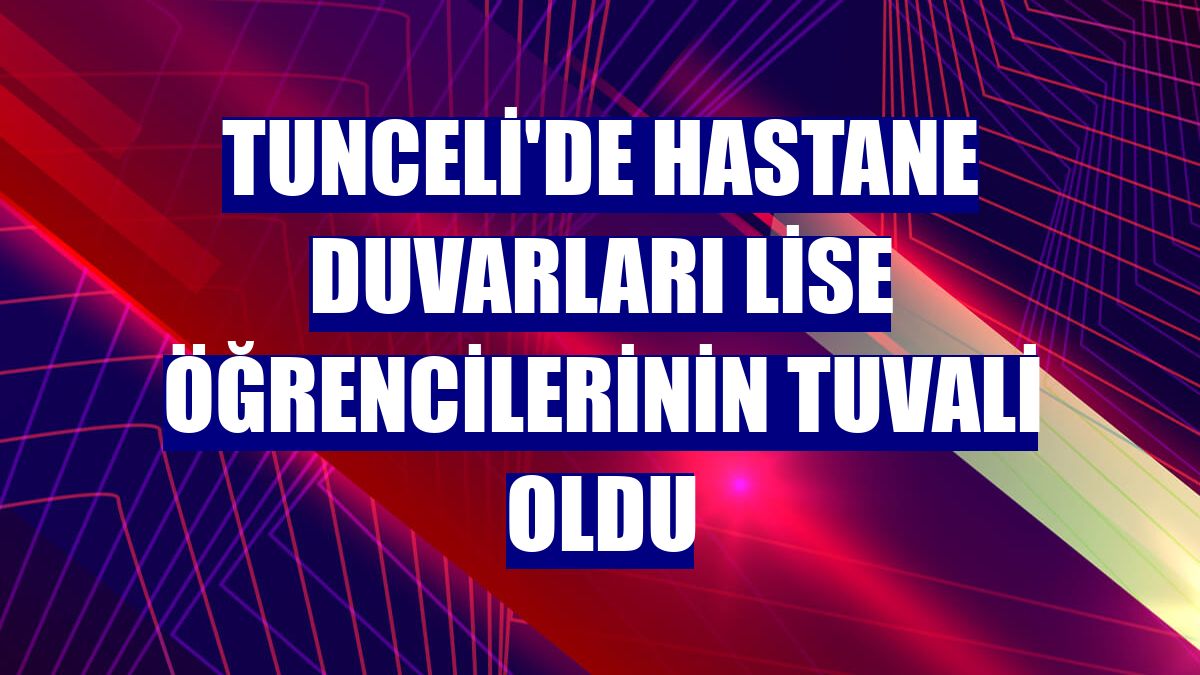 Tunceli'de hastane duvarları lise öğrencilerinin tuvali oldu