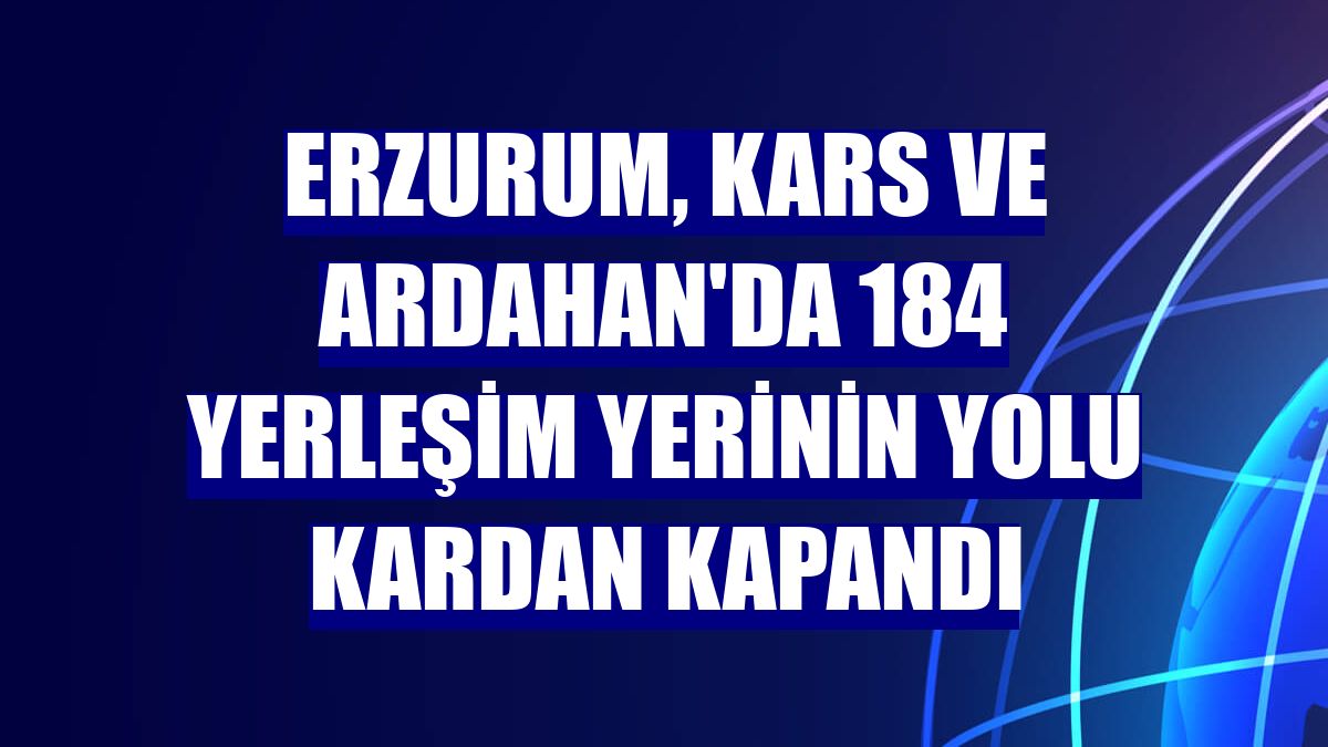 Erzurum, Kars ve Ardahan'da 184 yerleşim yerinin yolu kardan kapandı