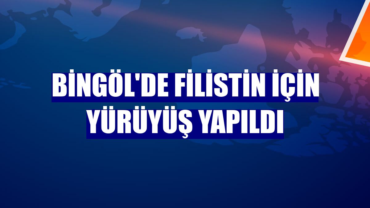 Bingöl'de Filistin için yürüyüş yapıldı