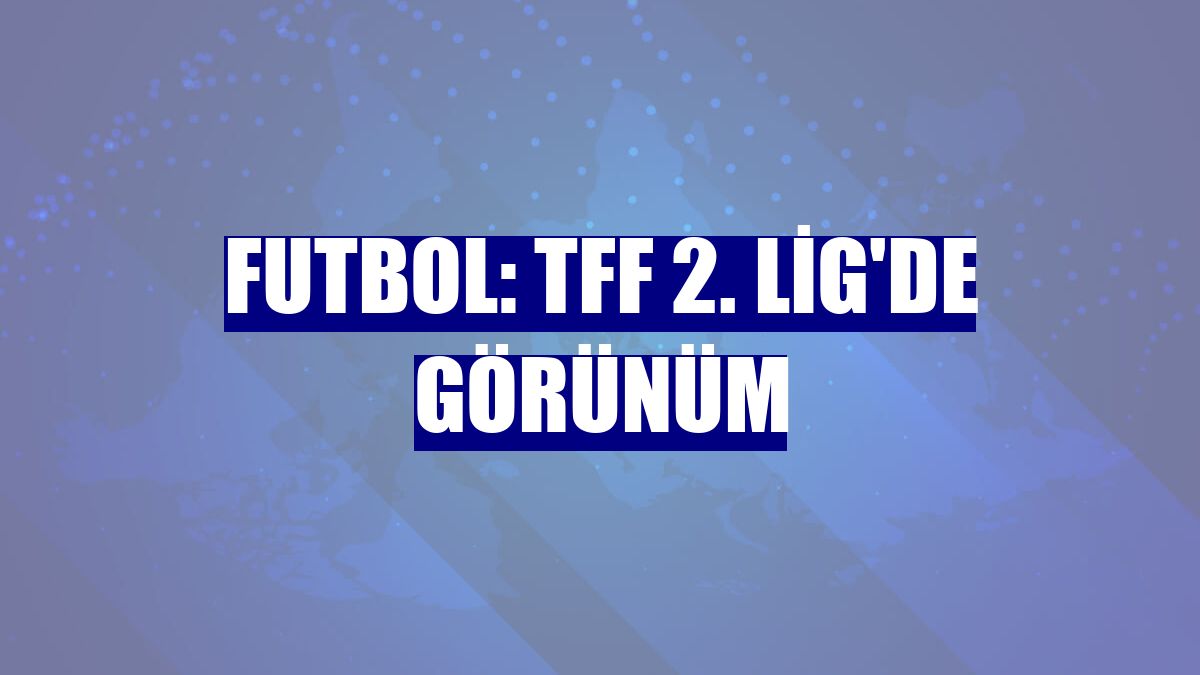 Futbol: TFF 2. Lig'de görünüm