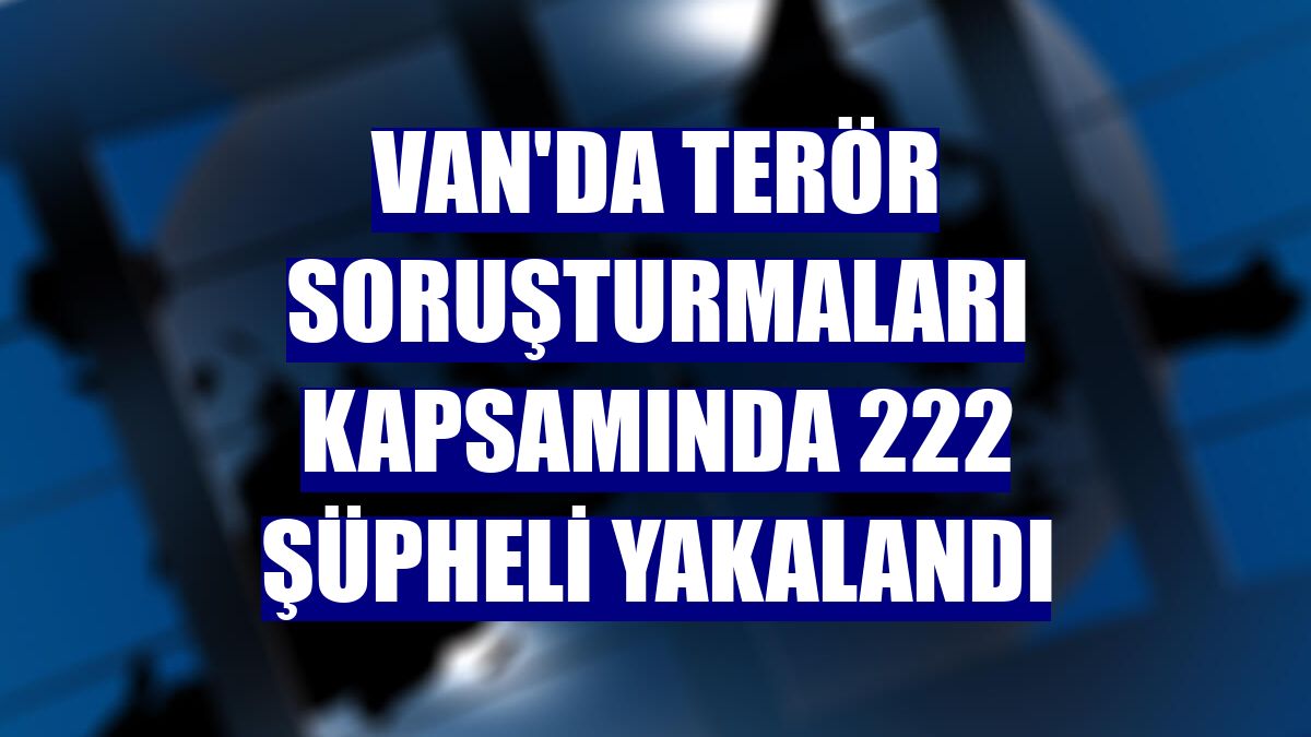 Van'da terör soruşturmaları kapsamında 222 şüpheli yakalandı