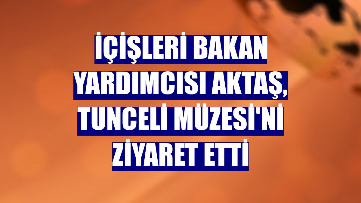 İçişleri Bakan Yardımcısı Aktaş, Tunceli Müzesi'ni ziyaret etti