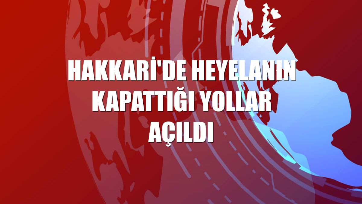Hakkari'de heyelanın kapattığı yollar açıldı