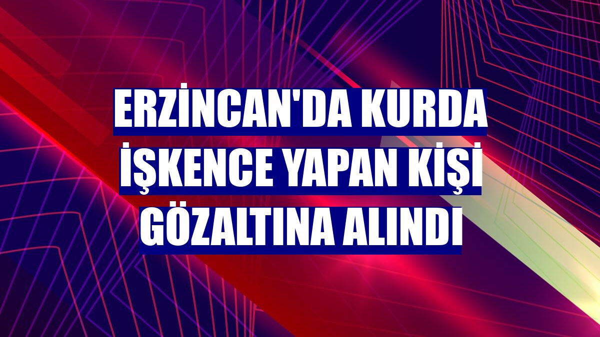 Erzincan'da kurda işkence yapan kişi gözaltına alındı