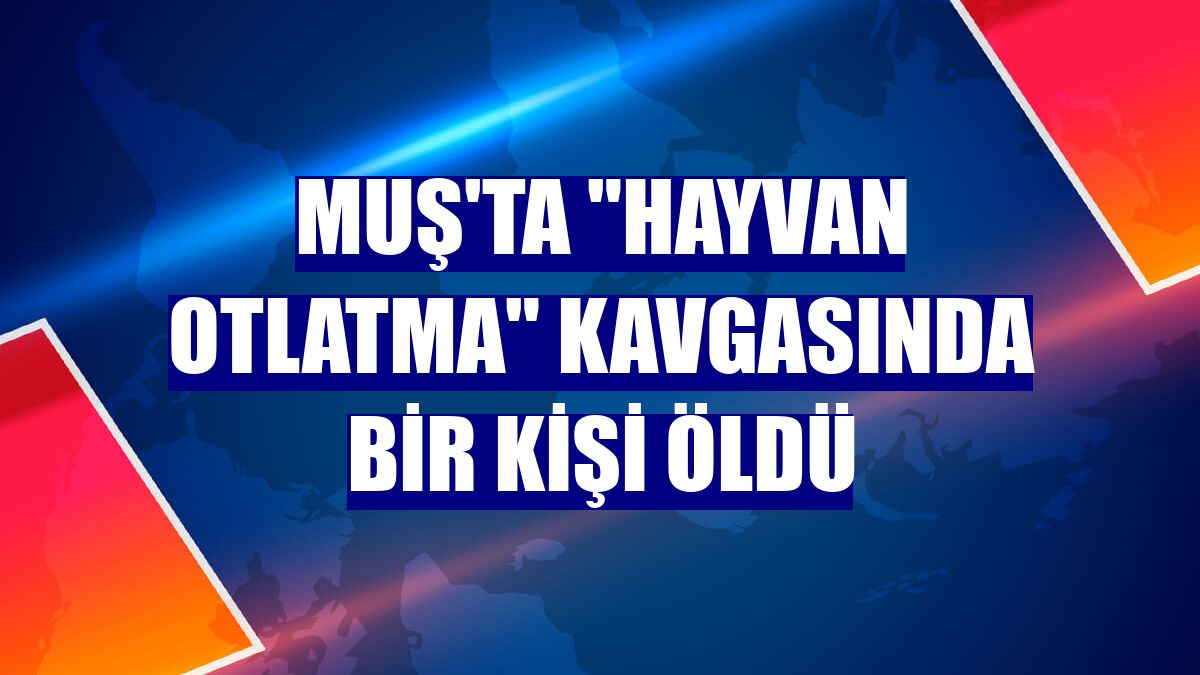 Muş'ta "hayvan otlatma" kavgasında bir kişi öldü