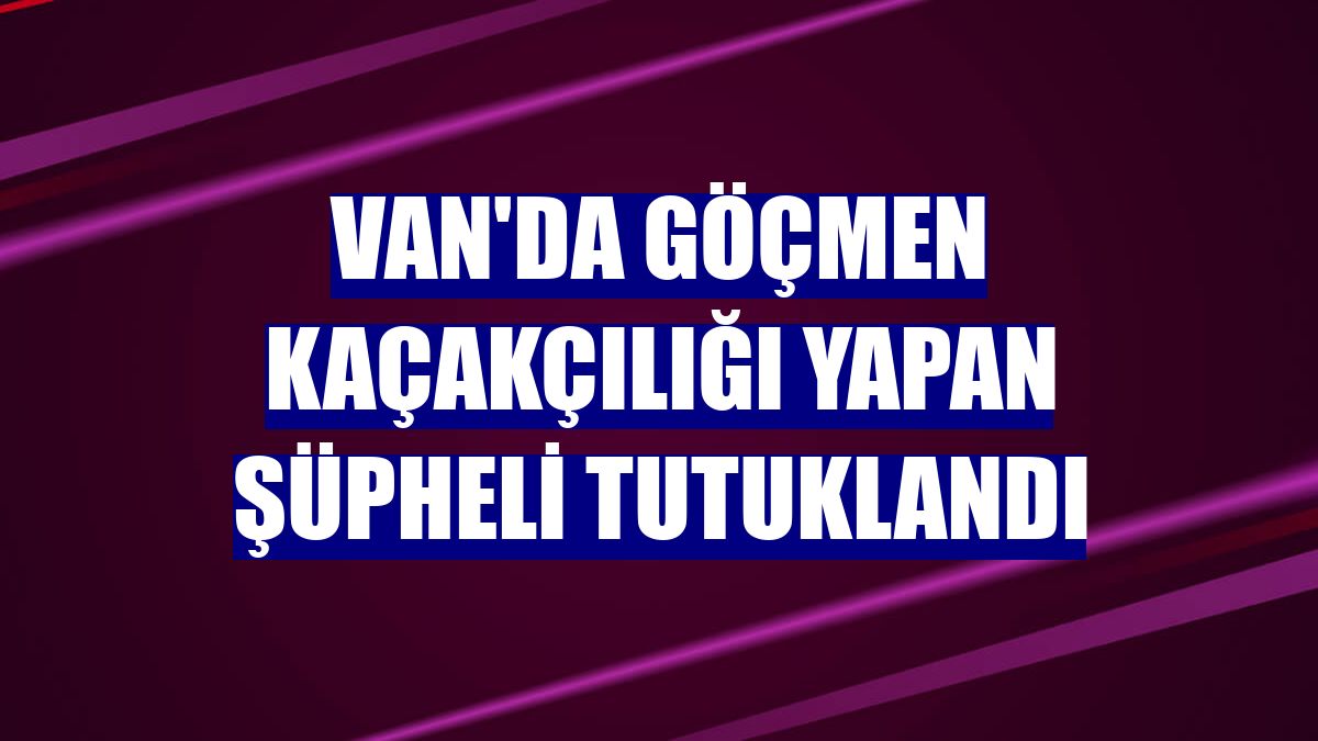 Van'da göçmen kaçakçılığı yapan şüpheli tutuklandı