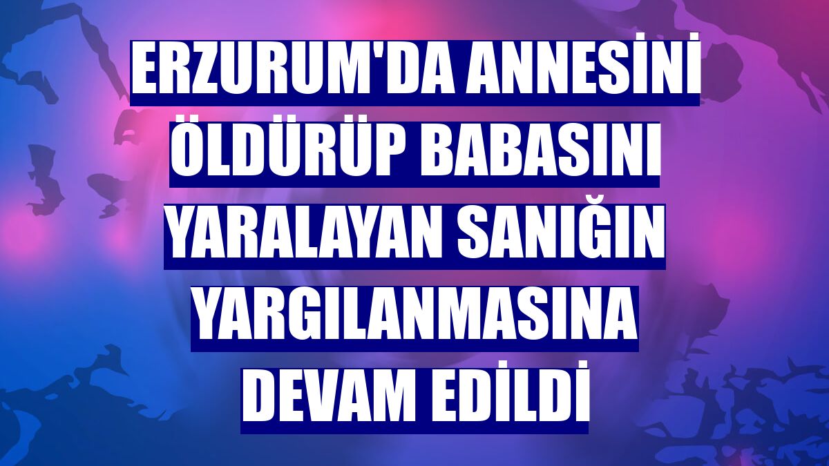 Erzurum'da annesini öldürüp babasını yaralayan sanığın yargılanmasına devam edildi