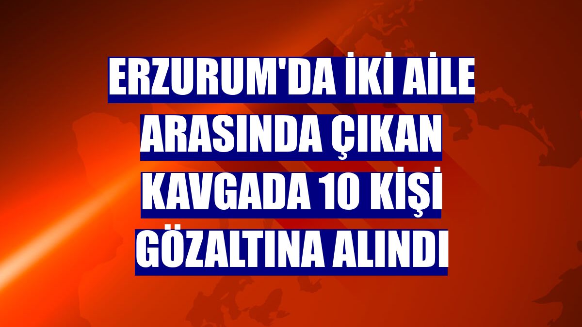 Erzurum'da iki aile arasında çıkan kavgada 10 kişi gözaltına alındı