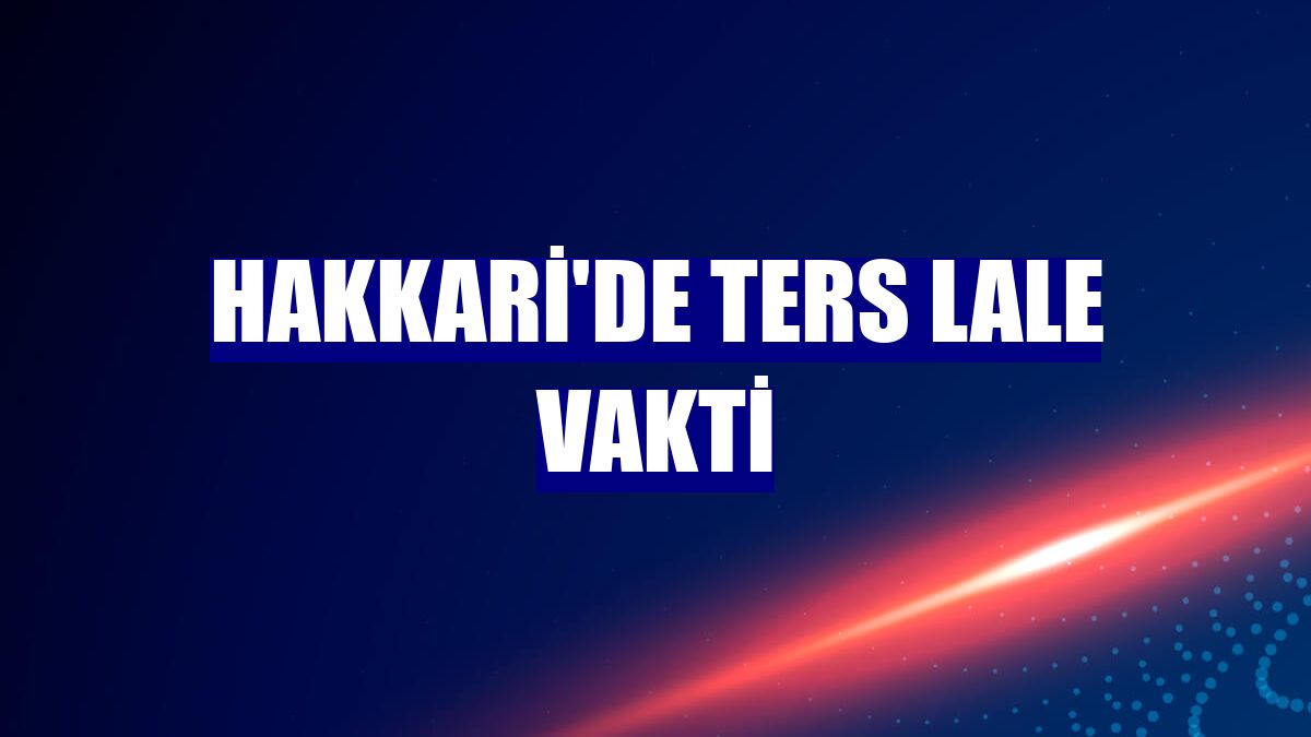 Hakkari'de ters lale vakti