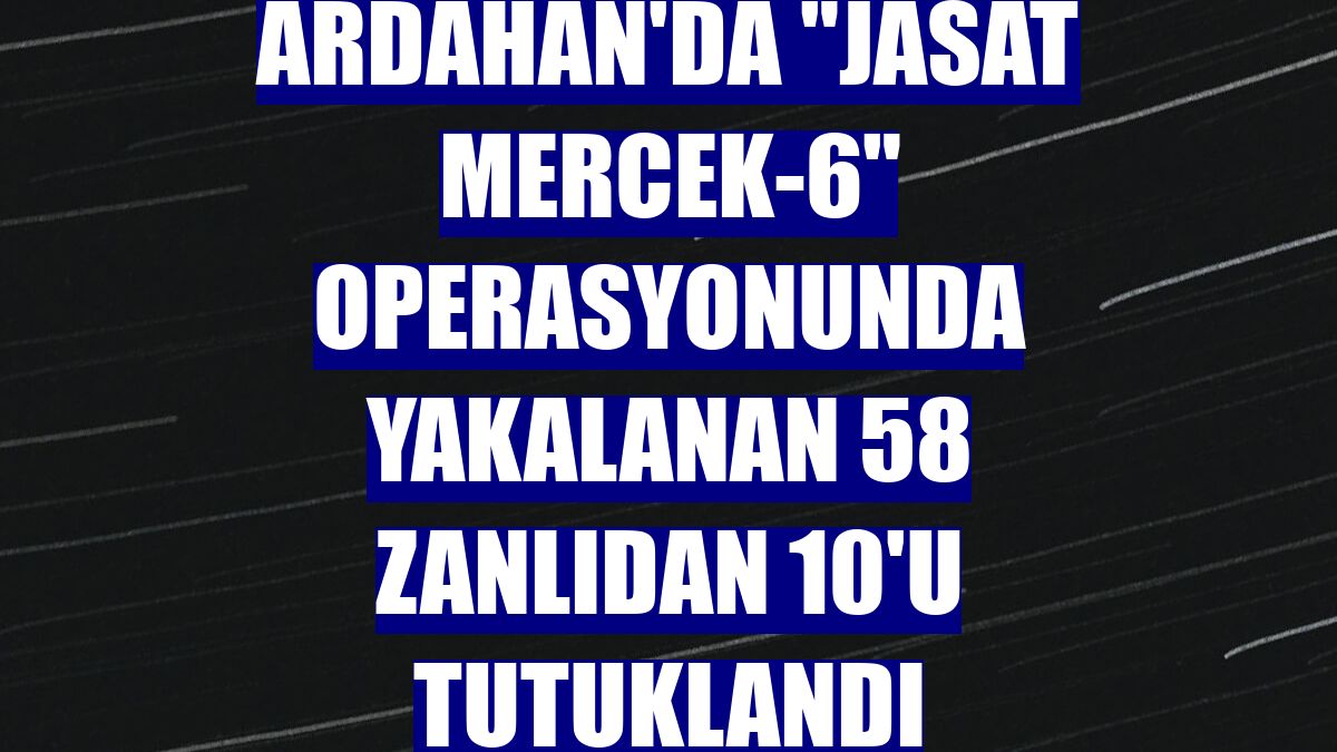 Ardahan'da "JASAT Mercek-6" operasyonunda yakalanan 58 zanlıdan 10'u tutuklandı