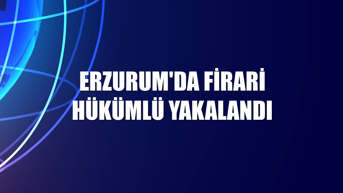 Erzurum'da firari hükümlü yakalandı