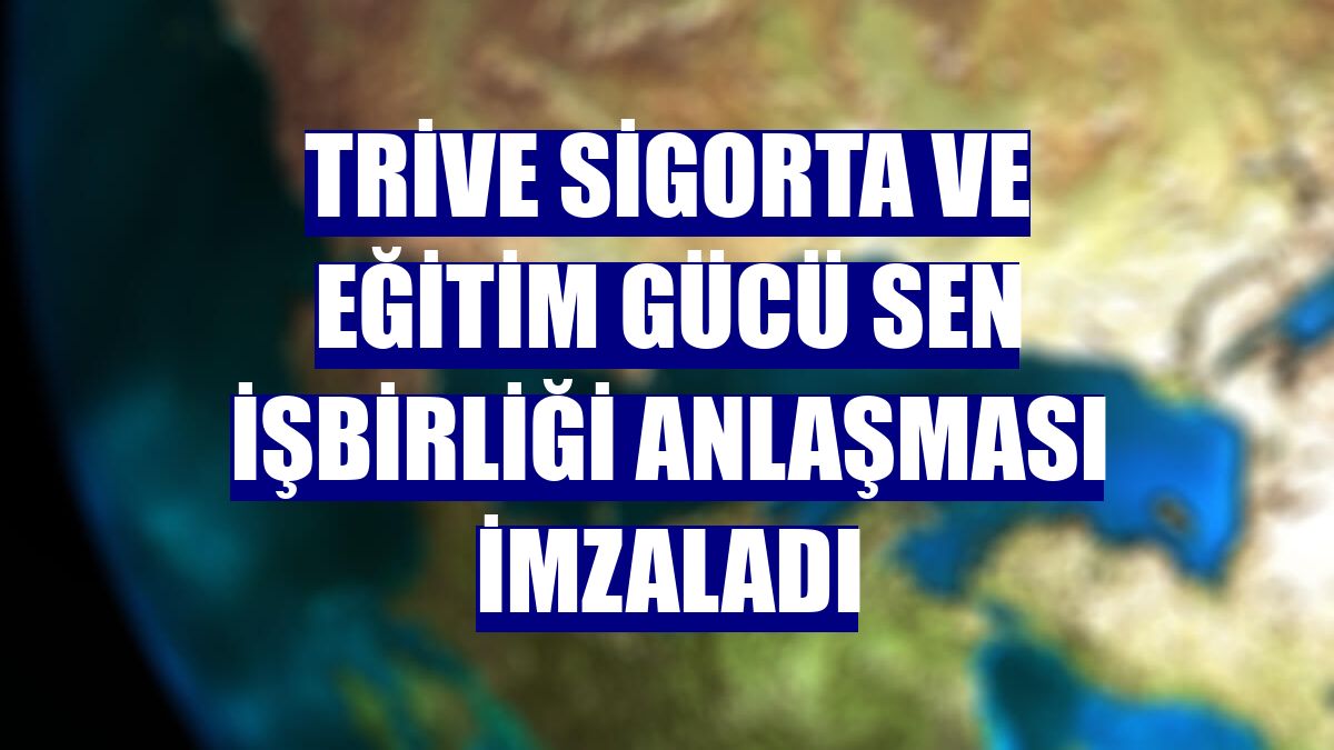 Trive Sigorta ve Eğitim Gücü Sen işbirliği anlaşması imzaladı