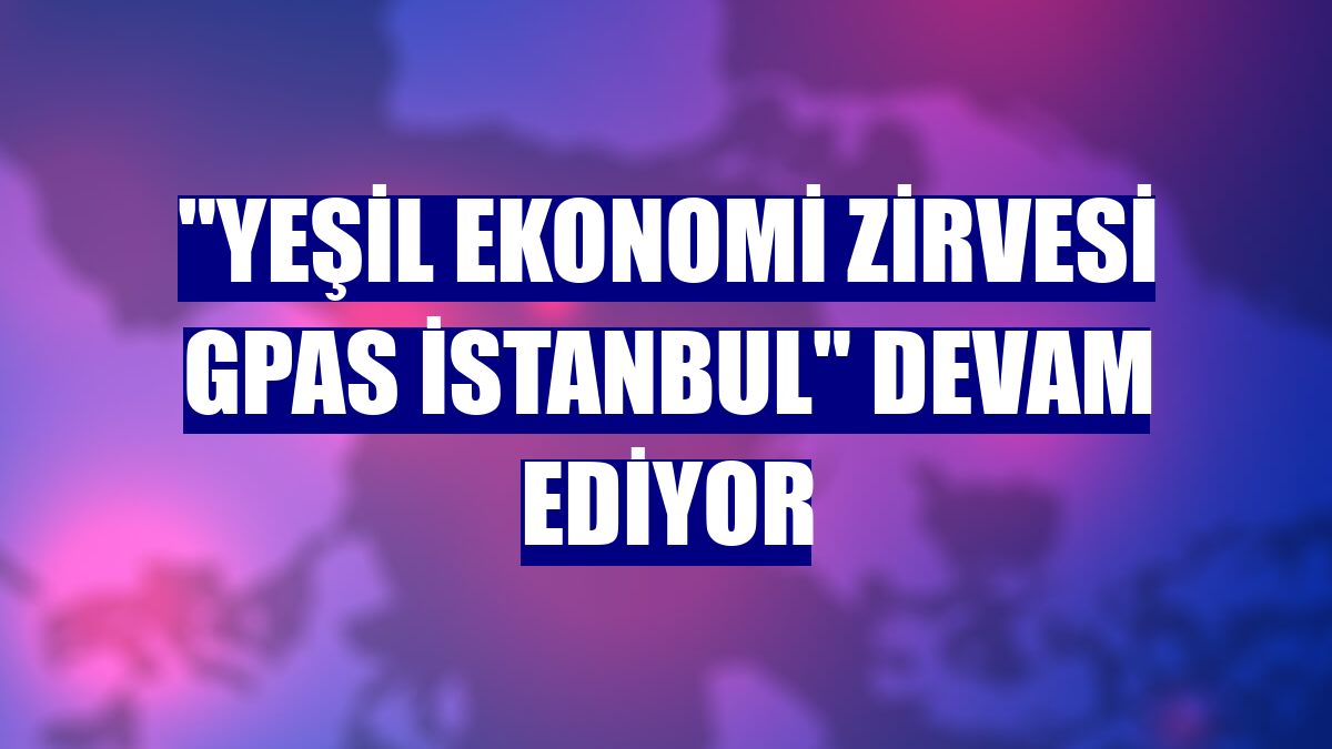 "Yeşil Ekonomi Zirvesi GPAS İstanbul" devam ediyor