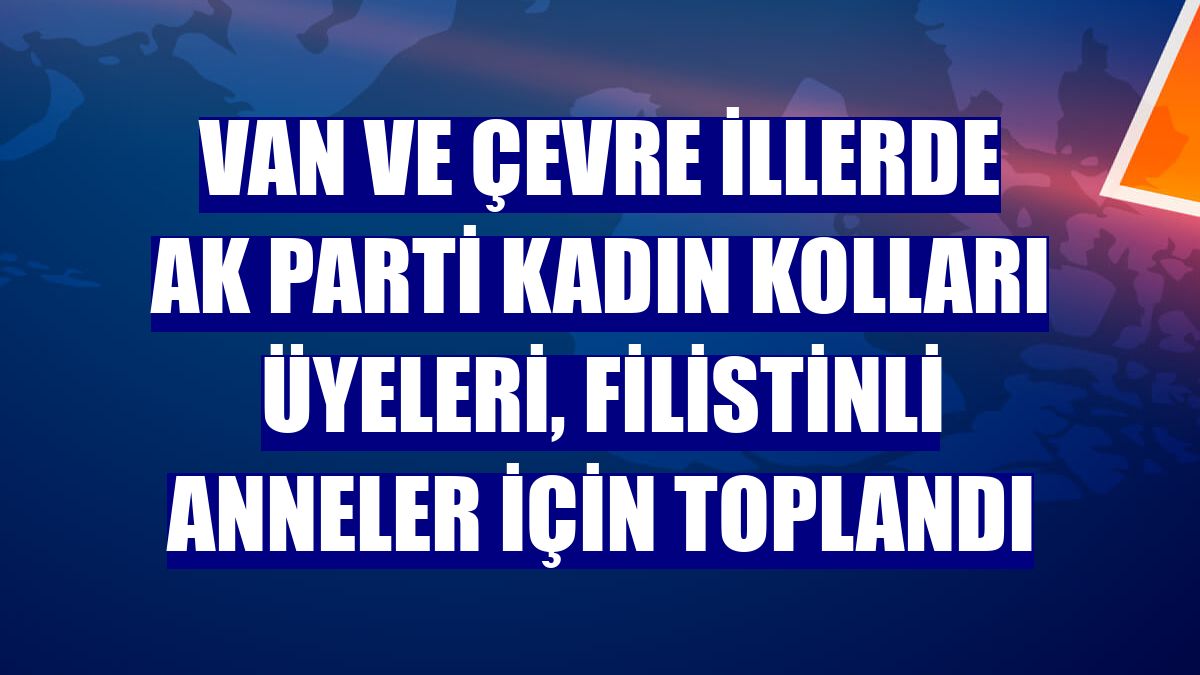 Van ve çevre illerde AK Parti Kadın Kolları üyeleri, Filistinli anneler için toplandı